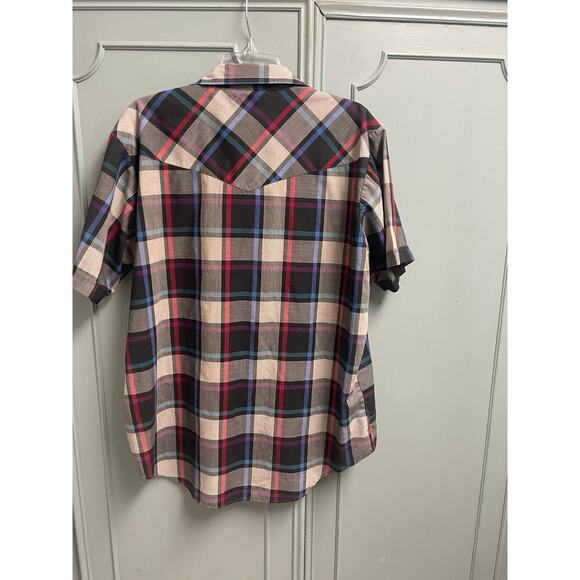 Ely Plains Cattleman Plaid Colorful Pearl Snap Western Shirt Rockabilly Cowboy - Picture 5 of 5
